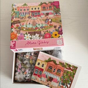 Olivia Gibbs 300-Piece Puzzle - Colorful Town Scene